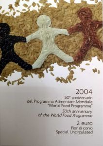 ITALY 2 EURO 2004 - WORLD FOOD - COIN CARD